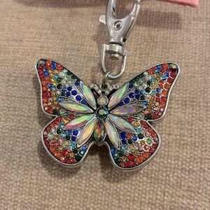 Colorful Butterfly Purse Charm Keychain